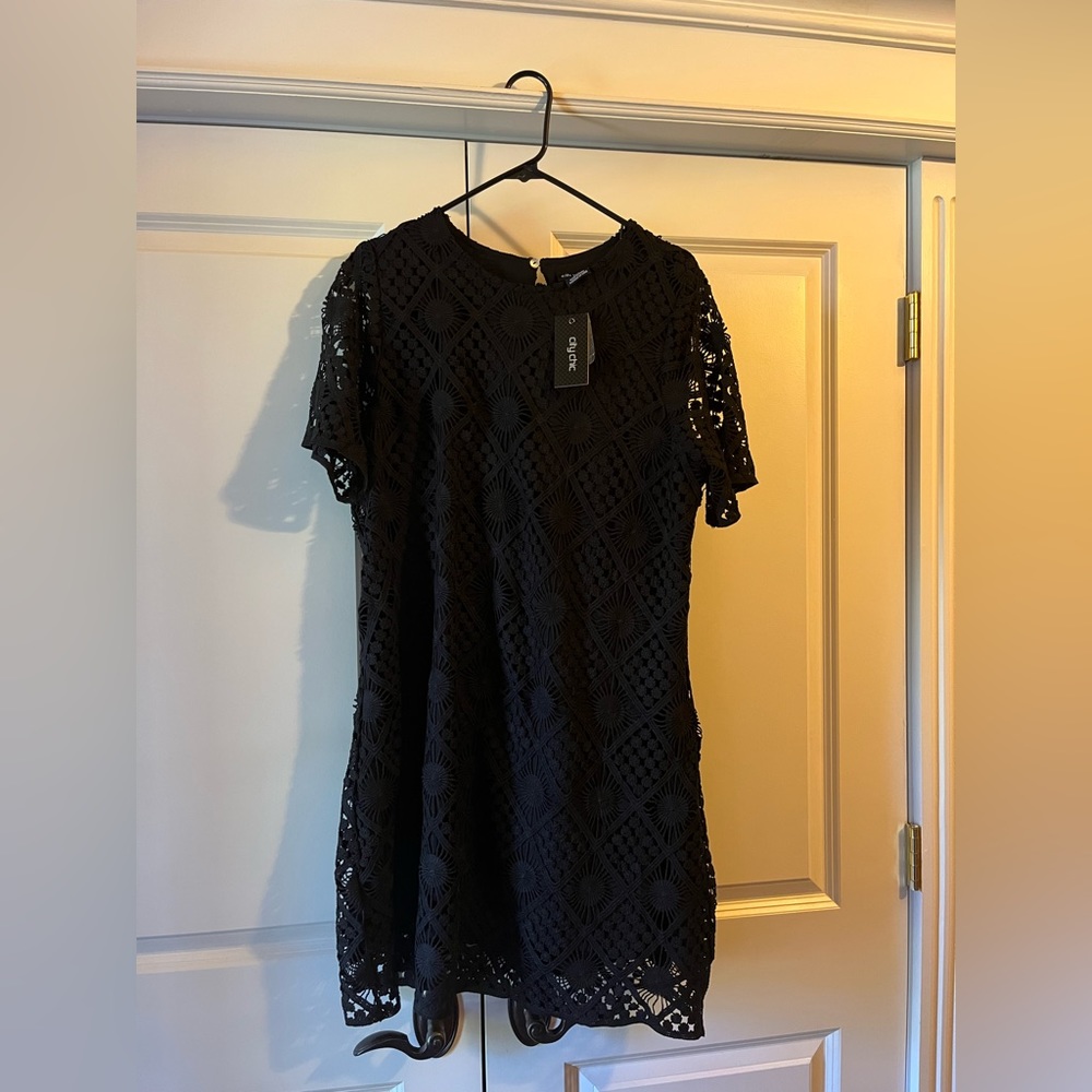 Black Crochet Dress